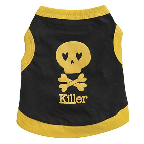 

Cat Dog Shirt / T-Shirt Puppy Clothes Heart Skull Dog Clothes Puppy Clothes Dog Outfits Blue / Yellow Wine Black / Yellow Costume for Girl and Boy Dog Cotton XS S M L