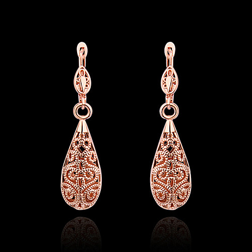 

Women's Cubic Zirconia Drop Earrings Cross Ladies Indian 18K Gold Plated Cubic Zirconia Gold Plated Earrings Jewelry Rose Gold / Gold For