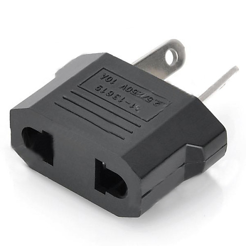 

US / EU Plug to Compact Australia Travel Plug Adapter - Black