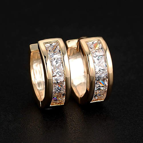 

Women's Cubic Zirconia Stud Earrings Hoop Earrings Huggie Earrings Ladies Elegant Fashion Blinging Zircon Earrings Jewelry Golden / Silver For Party Wedding Casual Daily Sports Masquerade