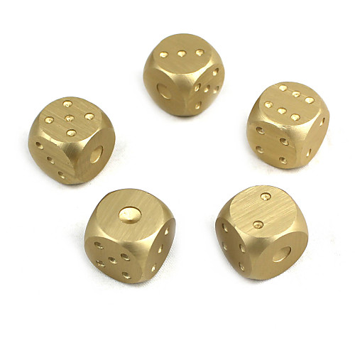 

Dice Chips Professional Fun Aluminium Classic 5 pcs Adults' Men's Women's Boys' Toy Gift