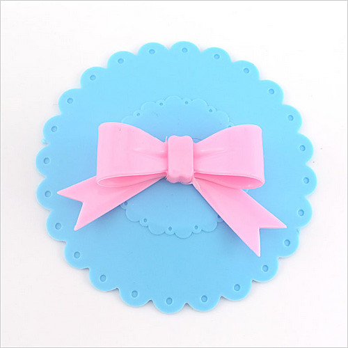 

3D Bowknot Silicone Cup Cover Handle Leak Proof