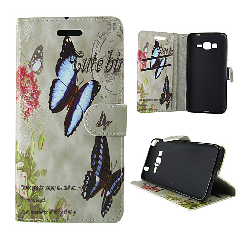 

Case For Samsung Galaxy A5(2016) / A3(2016) / A5 Card Holder / with Stand / Flip Full Body Cases Butterfly PU Leather