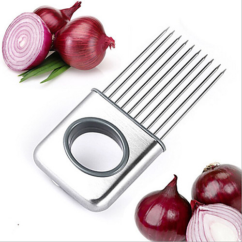 

Stainless Steel Onion Slicer Vegetable Tools Tomato Cutter Meat Hamstring Fork