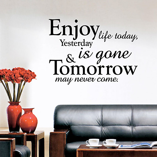 

Words & Quotes Wall Stickers Plane Wall Stickers Decorative Wall Stickers, PVC(PolyVinyl Chloride) Home Decoration Wall Decal Wall Decoration / Removable / Re-Positionable