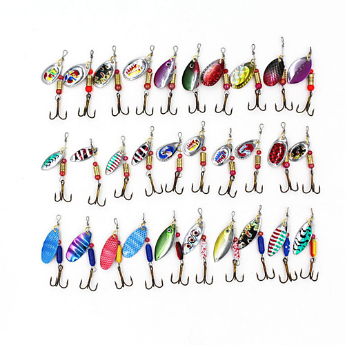 

30 pcs Lure kit Fishing Lures Lure Packs Spinnerbaits Sinking Fast Sinking Bass Trout Pike Sea Fishing Bait Freshwater and Saltwater