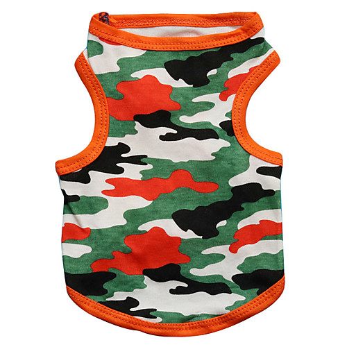 

Cat Dog Shirt / T-Shirt Puppy Clothes Camo / Camouflage Fashion Dog Clothes Puppy Clothes Dog Outfits Breathable Black Orange Costume for Girl and Boy Dog Cotton XS S M L