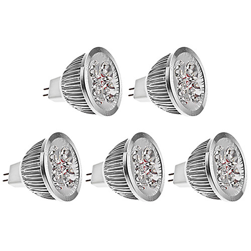 

BRELONG 5 pcs 4W MR16 LED Light Cup DC12V Warm White Light