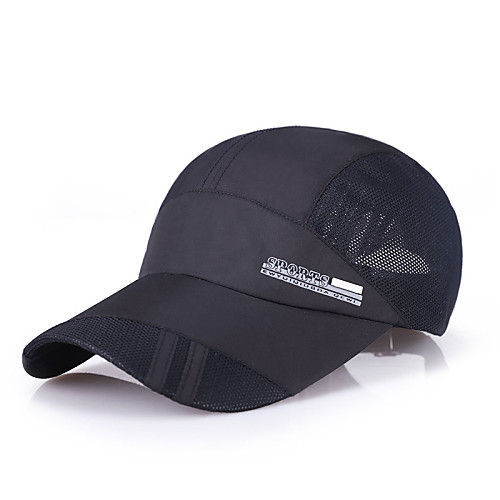 

Men's Running Cap Hiking Cap Ball Cap Summer Outdoor Sunscreen Quick Dry Visor Hat Cap Solid Color Mesh Dark Grey White Black for Camping / Hiking Fishing Climbing