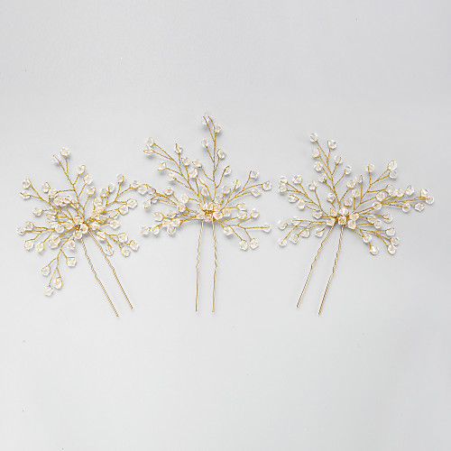 

Crystal / Alloy Hair Pin with 1 Piece Wedding / Special Occasion Headpiece