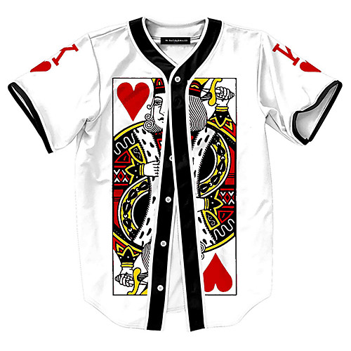 

Men's T shirt Geometric Print Short Sleeve Daily Tops Active White
