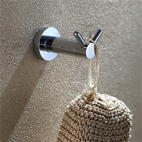 

Robe Hook Contemporary Stainless Steel 1 pc - Hotel bath Wall Mounted