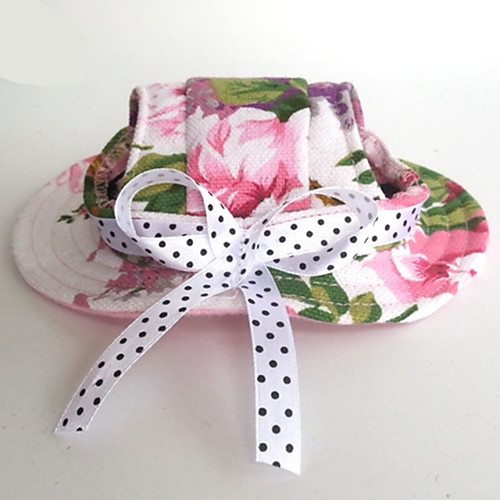 

Cat Dog Hoodie Bandanas & Hats Sport Hat Flower Holiday Casual / Daily Wedding Dog Clothes Puppy Clothes Dog Outfits Pink Costume for Girl and Boy Dog Nylon S M