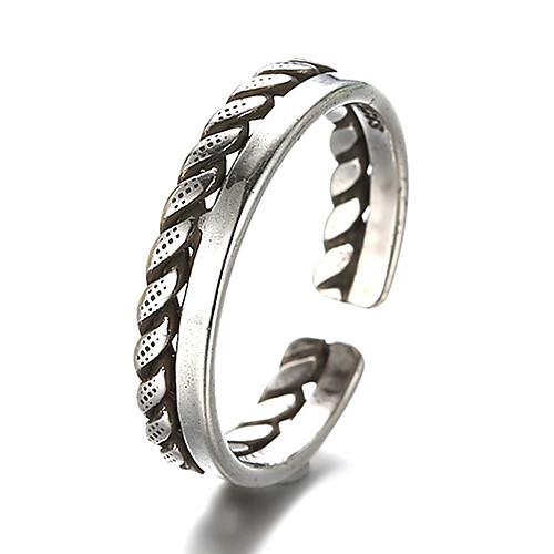 

Band Ring Silver Sterling Silver Silver Vintage One Size / Adjustable Ring