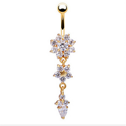 

Navel Ring / Belly Piercing Ladies Unique Design Party Women's Body Jewelry For Christmas Gifts Casual Stainless Steel Alloy White 1 set