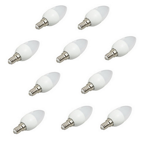 

10pcs 3 W LED Candle Lights 200 lm E14 C35 8 LED Beads SMD 2835 Christmas Wedding Decoration Warm White Cold White 220-240 V