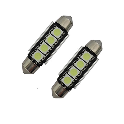 

jiawen 2pcs 42mm 1.5w 80-90 lm свет света чтения света света света 4 водить smd 5050 холодный белый dc 12v