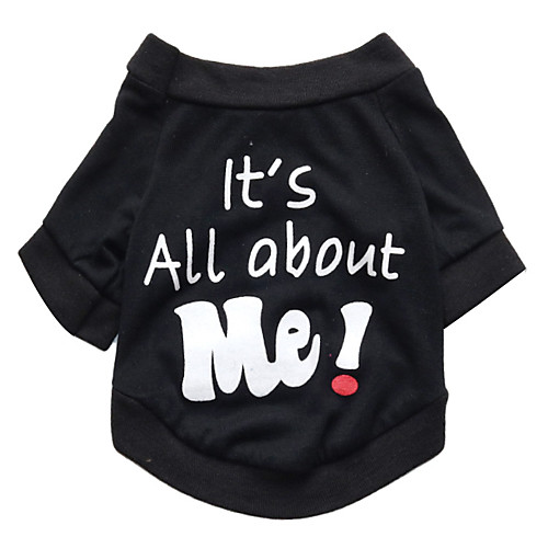

Shirt / T-Shirt Puppy Clothes Letter & Number Fashion Dog Clothes Puppy Clothes Dog Outfits Breathable Black Costume for Girl and Boy Dog Cotton XS S M L