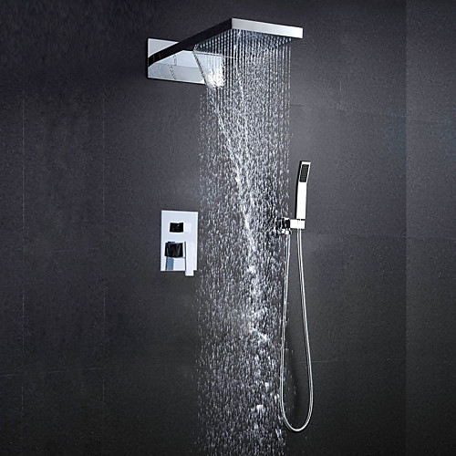 

Contemporary Rain Shower Chrome Feature - Rainfall, Shower Head