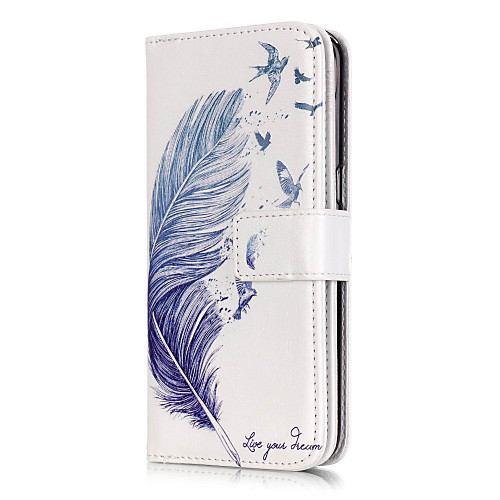 

Case For Samsung Galaxy S7 edge / S7 / S6 edge Wallet / Card Holder / with Stand Feathers