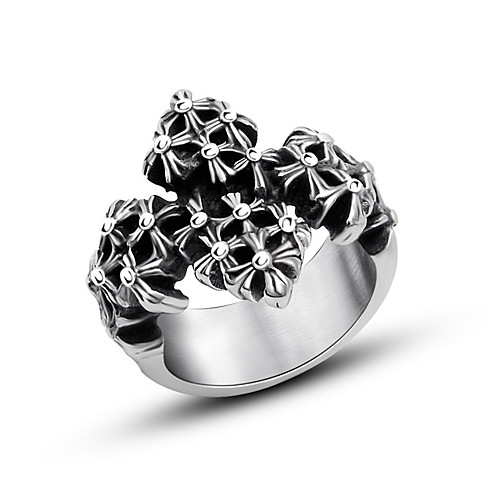 

Band Ring Silver Titanium Steel Fashion Daily Jewelry