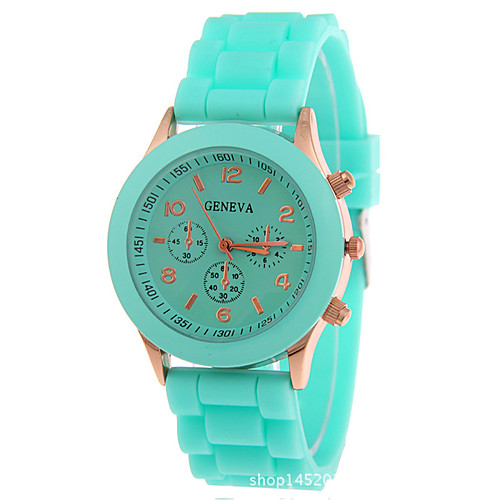 

Women's Wrist Watch Silicone Black / White / Blue Chronograph Analog Ladies Sparkle Fashion - Red Green Pink One Year Battery Life