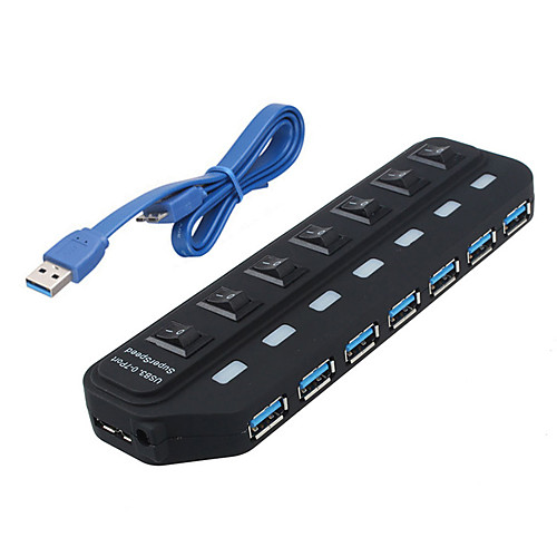 

USB 3.0 7 Ports/Interface USB Hub with Separate Switch 15.8452