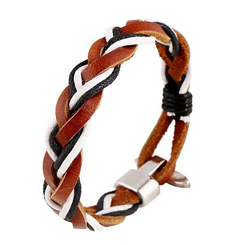 

Men's Women's Leather Bracelet Leather Bracelet Jewelry Black / Coffee For Wedding Party Daily Casual Sports