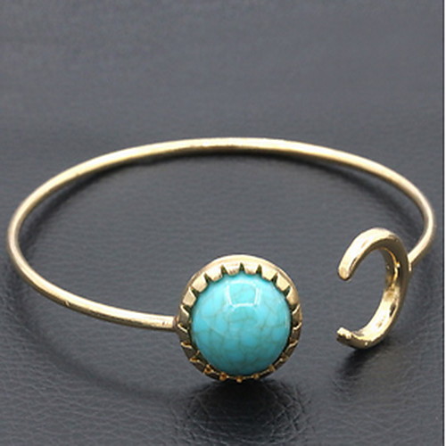 

Women's Turquoise Cuff Bracelet Cheap Fashion Turquoise Bracelet Jewelry Golden / Silver For Daily Casual