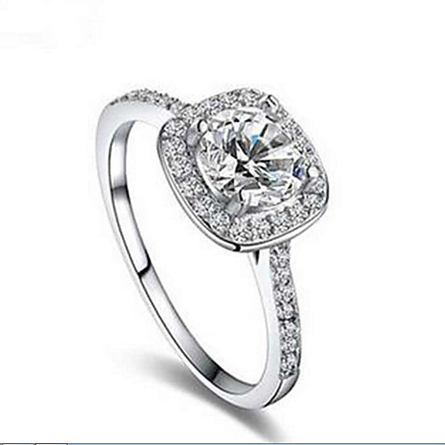 

Band Ring Solitaire Silver Sterling Silver Silver Ladies Fashion 5 6 7 8 9 / Women's / Zircon