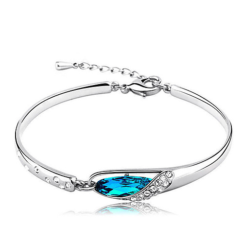 

Women's Blue Crystal Chain Alloy Bracelet Jewelry Blue For Gift Daily