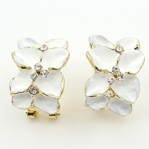 

Women's Stud Earrings Earrings Flower Ladies Fashion European Resin Rhinestone Earrings Jewelry White For Party Wedding Casual Daily Sports Work