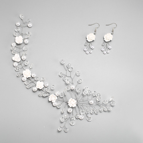 

White Crystal Earrings Jewelry White For Wedding Engagement