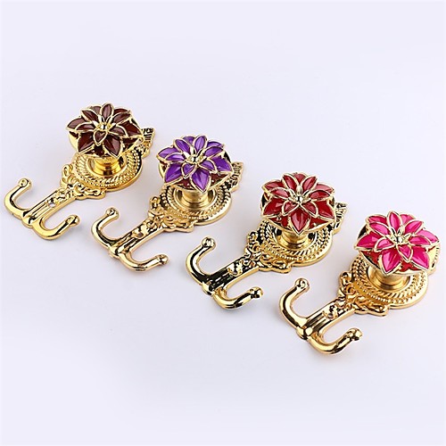

1 Pair Classic Flower Curtain Tieback Durable Holdback Hanger Hooks