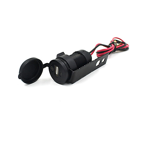 

12V Black Motorcycle Mobile Phone USB Charger Power Adapter Socket Waterproof