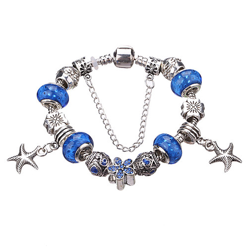 

Women's Girls' Crystal Charm Bracelet Bead Bracelet Luxury Fashion European Acrylic Bracelet Jewelry Red / Blue / Green For Party Casual Daily / Silver Plated / Imitation Diamond / Rhinestone