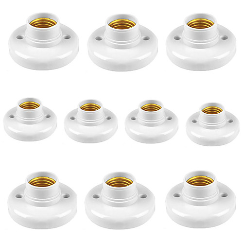 

10pcs E27 Screw Lampholders Led Light Lamp Holder Socket Base For Led Bulbs