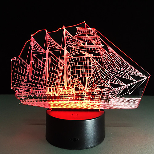 

3D Nightlight Remote Control / RC Color-Changing Small Artistic LED Modern Contemporary 1 pc