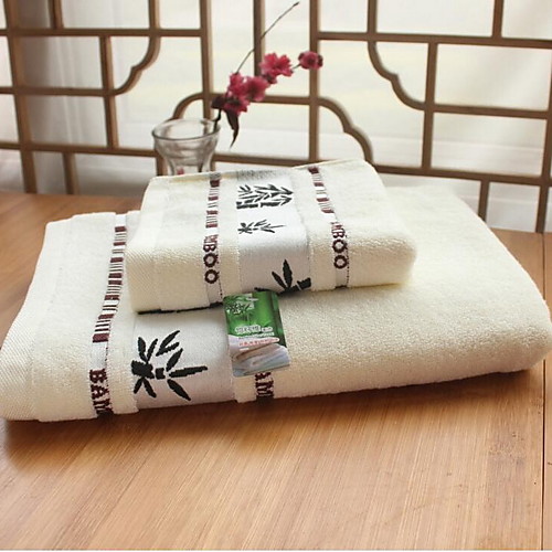 

Fresh Style Bath Towel Set, Jacquard Superior Quality 100% Bamboo Fiber Woven Jacquard Towel