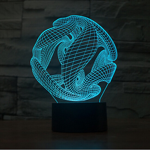 

Abstract Touch Dimming 3D LED Night Light 7Colorful Decoration Atmosphere Lamp Novelty Lighting Light