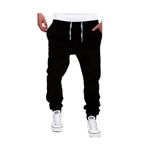 

Men's Active Plus Size Daily Sports Weekend wfh Sweatpants Pants - Solid Colored Light Blue Khaki Royal Blue XL XXL XXXL