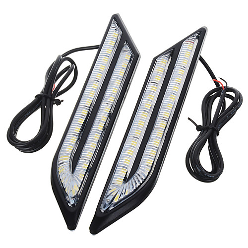 

exLED Car LED Daytime Running Lights Wire Connection Light Bulbs 500 lm SMD 5630 24 W 66 For All years 2pcs