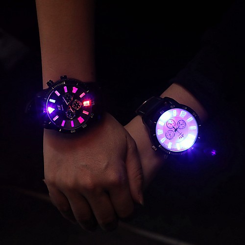 

Men's Women's Unisex Fashion Watch Wrist Watch Quartz Quilted PU Leather Black 30 m LED Luminous Analog Casual - White Black