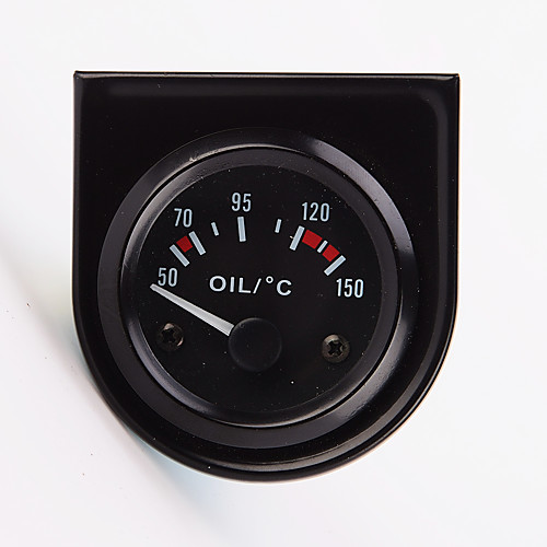

2"" 52mm 12V Universal Car Pointer oil Temperature Temp Gauge 40-120 White LED