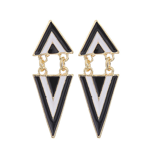 

Women's Girls' Drop Earrings Ladies Fashion Vintage European Gold Plated Earrings Jewelry White / Black For Party Wedding Casual Daily Work 1pc / Multi-stone