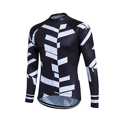 

Fastcute Women's Men's Long Sleeve Cycling Jersey Winter Summer Coolmax Polyester Plus Size Bike Sweatshirt Jersey Top Mountain Bike MTB Road Bike Cycling Quick Dry Breathable Reflective Strips