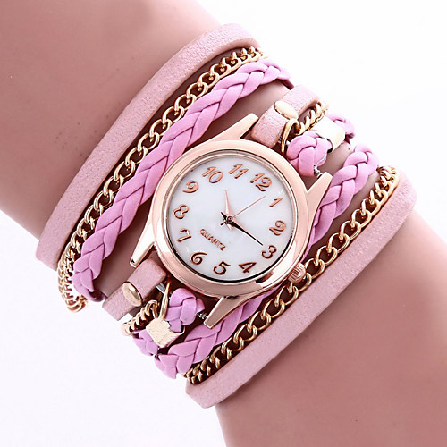 

Women's Bracelet Watch Wrist Watch Analog Quartz Flower / / Leather