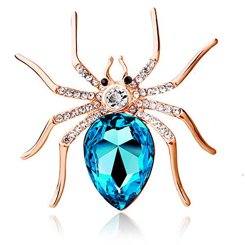 

Women's Brooches Solitaire Ladies Personalized Fashion Crystal Brooch Jewelry Purple Dark Blue Light Blue For Party Casual Daily