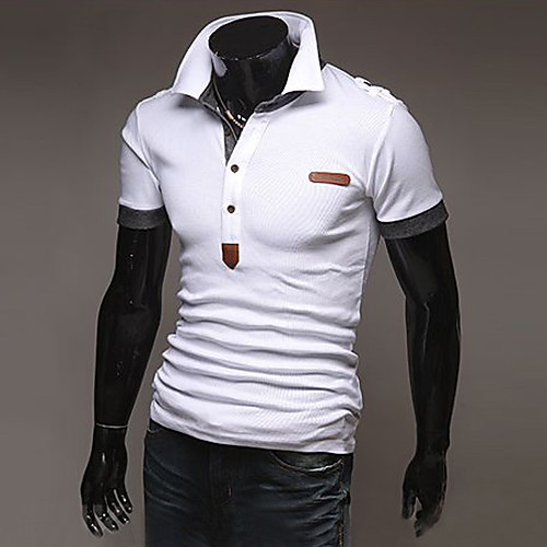 

Men's Golf Shirt Solid Colored Short Sleeve Daily Tops White Dark Gray / Sports / Summer