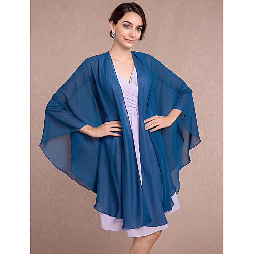 

Sleeveless Capes Chiffon Wedding / Party Evening Women's Wrap With Scales